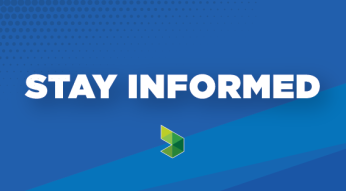 Blue box with Stay Informed as copy